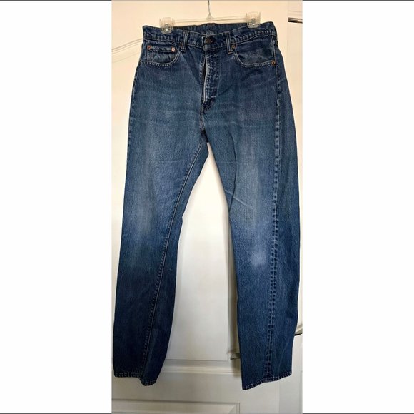 Men's Vintage 34-32 Levi's Red Tab 505 Blue Jeans